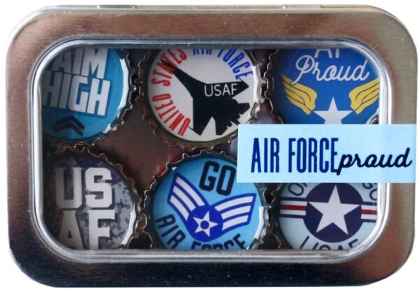Made in the USA, Recycled materials, Magnets, Air Force, Military